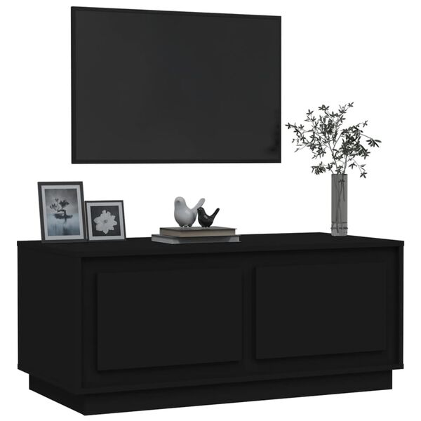 vidaXL Salongbord svart 102x50x44 cm konstruert tre