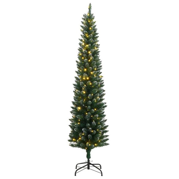 vidaXL Kunstig slankt juletre 300 LED 210 cm