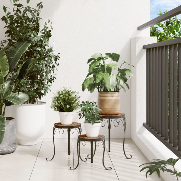 vidaXL Plantebord 3 stk terrakotta keramikk