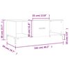 vidaXL Salongbord sonoma eik 102x50x40 cm konstruert tre