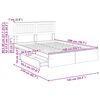vidaXL Seng med Oppbevaring Sonoma eik 140 x 200 cm Konstruert tre