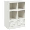 vidaXL Highboard hvit 67x39x95 cm st&aring;l
