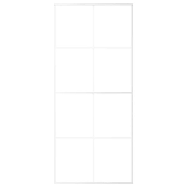 vidaXL Skyvedør ESG-glass og aluminium 90x205 cm hvit