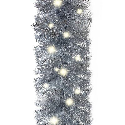vidaXL Julekrans med LED-lys 20 m sølv