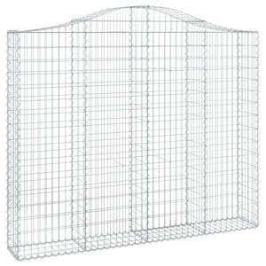 vidaXL Gabionkurv buet 200x30x160/180 cm galvanisert jern