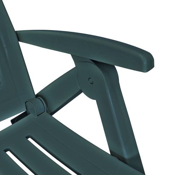 vidaXL Solseng med fotstøtte plast grønn