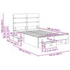 vidaXL Sengestamme med skuff Artisan Eik 120 x 190 cm Konstruert tre