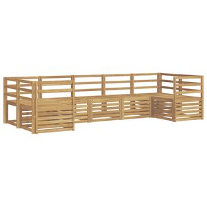 vidaXL Utend&oslash;rs sofa-sett 7 pcs Hvit 304 x 126,5 x 73 cm