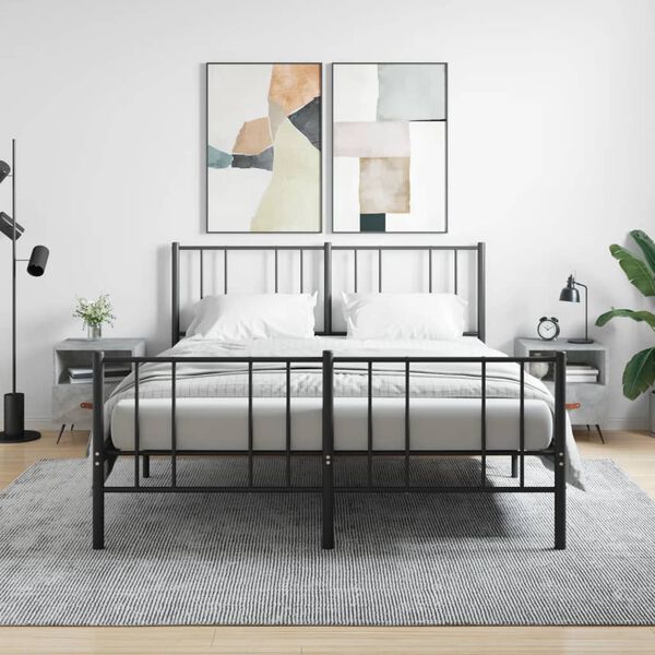 vidaXL Nattbord 2 stk betonggr&aring; 40x35x47,5 cm konstruert tre