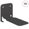 vidaXL Usynlig flytende hylle 8 stk. Svart 6 x 11 x 6,5 cm