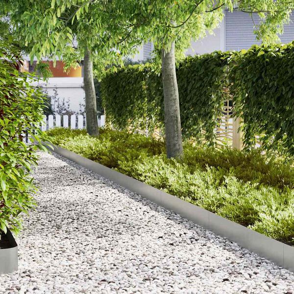 vidaXL Gjerdekant 30 pcs s&oslash;lv 100 x 0.05 x 20 cm Galvanisert St&aring;l