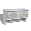 vidaXL Vegghylle hvit 60x23,5x33 cm keisertre