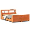 vidaXL Sengeramme uten madrass voksbrun 140x190 cm heltre furu