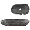 vidaXL Vaskeservant oval elvestein 60-70 cm
