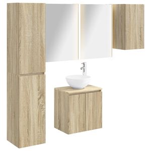 vidaXL Baderomsskapsett 5 pcs Sonoma eik 53 x 15,5 x 70 cm