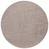 vidaXL Innend&oslash;rs og utend&oslash;rs teppe PALMERAS Beige &Oslash; 120 CM Polyester