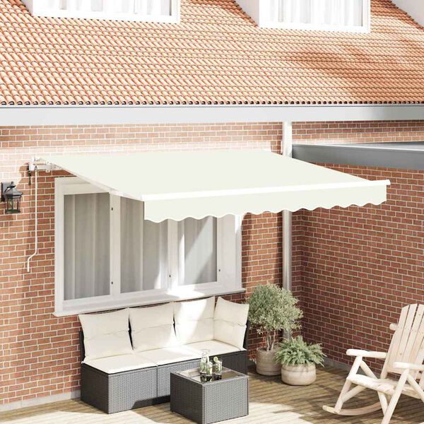 vidaXL Innvendbar Markise Krem 250 x 200 cm Polyester og aluminium