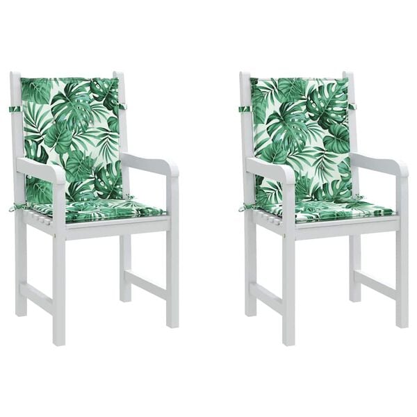 vidaXL Ryggputer Blad 2 pcs Blad mønster 100 x 50 x 3 cm Oxford Stoff