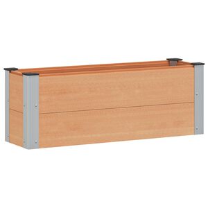 vidaXL H&oslash;ybed Brun 100 x 30 x 36 cm alu.