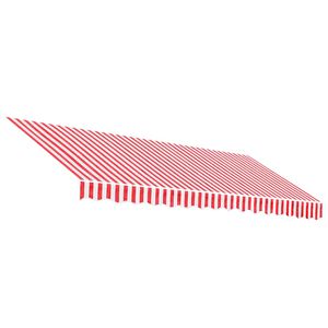 vidaXL Erstatningsduk for markise r&oslash;d og hvit stripe 4x3,5 m