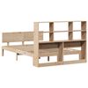 vidaXL Seng med bokhylle uten madrass 140x190 cm heltre furu