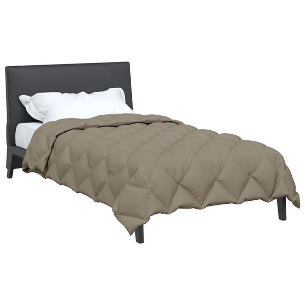 vidaXL Vinter Dynen Lysegr&aring; 220 x 135 cm Mikrofiber