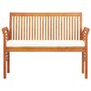 vidaXL 2-seters hagebenk med pute 120 cm heltre akasie