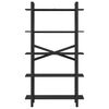 vidaXL Bokhylle Svart Eik 100 x 33,5 x 178 cm Konstruert tre