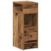vidaXL Nattbord med skuff gammelt tre 25x31x66 cm