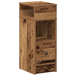 vidaXL Nattbord med skuff gammelt tre 25x31x66 cm