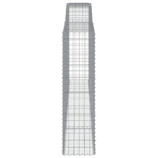 vidaXL Gabionkurv buet 400x50x180/200 cm galvanisert jern
