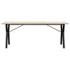 vidaXL Spisebord Y-ramme 200x100x75 cm heltre furu og st&aring;l