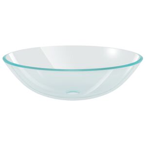 VidaXL Basin Herdet Glass 42 cm Gjennomsiktig
