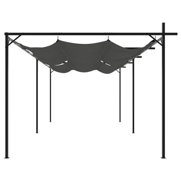 vidaXL Pergola med uttrekkbar tak antrasitt 589x292x230 cm