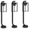 vidaXL Utend&oslash;rs gulvlamper 3 stk svart 60 cm rustfritt st&aring;l