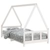 vidaXL Barnesengeramme hvit 90x190 cm heltre furu
