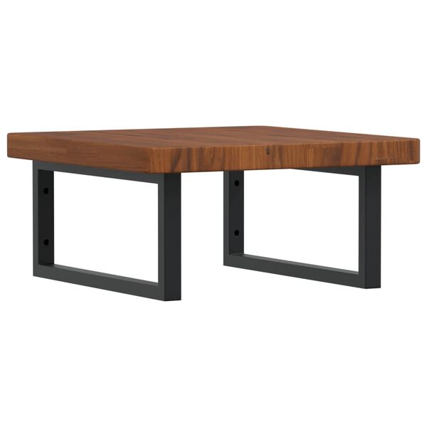 vidaXL Servanthylle veggmontert st&aring;l og heltre eik