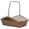 vidaXL Vedkurv med h&aring;ndtak 61,5x46,5x58 cm brun seljetre