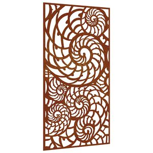 vidaXL Veggdekorasjon til hage 105x55 cm cortenst&aring;l skalldesign