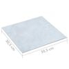 vidaXL Selvklebende gulvplanker 20 stk PVC 1,86 m² hvit marmor