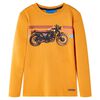 vidaXL T-skjorte for barn med lange ermer oker 92