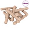 vidaXL Treplugger 12 stk. Brun &Oslash; 6 x 40 mm Heltre