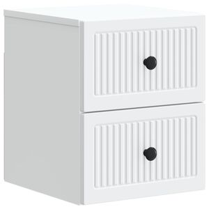 vidaXL Vegghengt Nattbord Hvit 33 x 34,5 x 40 cm Konstruert tre
