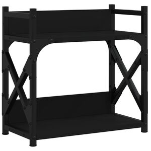vidaXL Skriverbord 2 hyller svart 40x20x40 cm konstruert tre