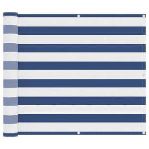 vidaXL Balkong Skjerm Bl&aring; og hvit 100 x 200 cm Oxford Stoff