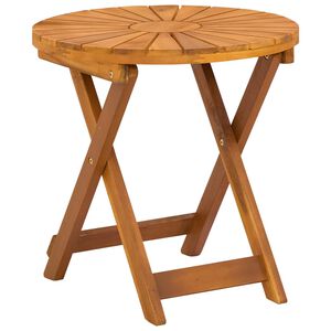 vidaXL Bistrobord Naturlig &Oslash;45 x 45 cm Solid akasietre