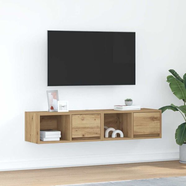 vidaXL TV-benker 2 stk artisan eik 60x31x25,5 cm konstruert tre