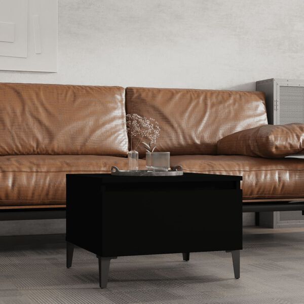 vidaXL Sidebord svart 50x46x35 cm konstruert tre