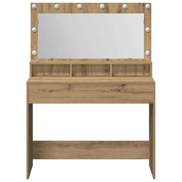 vidaXL Sminkebord Artisan Eik 100 x 41 x 135 cm Konstruert tre