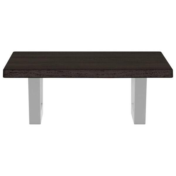 vidaXL Servanthylle veggmontert st&aring;l og heltre eik